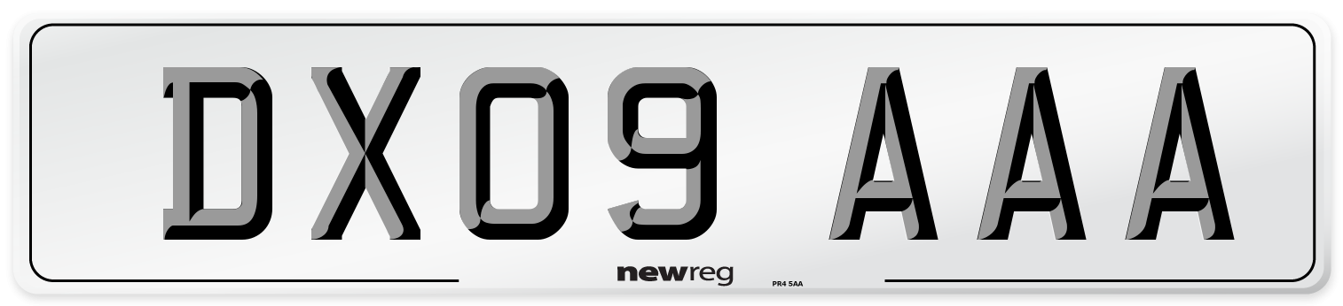 DX09 AAA Number Plate from New Reg